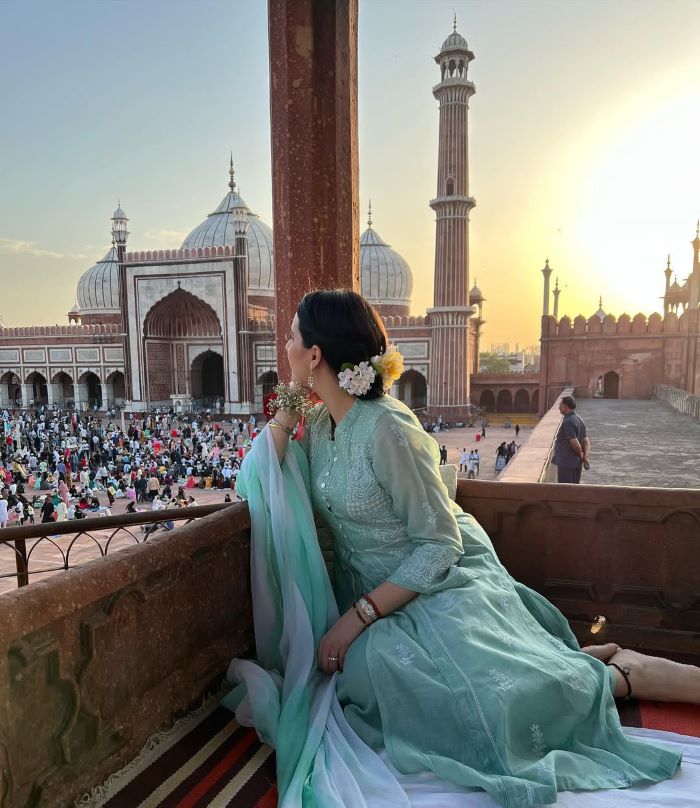 Thánh đường Jama Masjid khi nhìn từ trên cao xuống