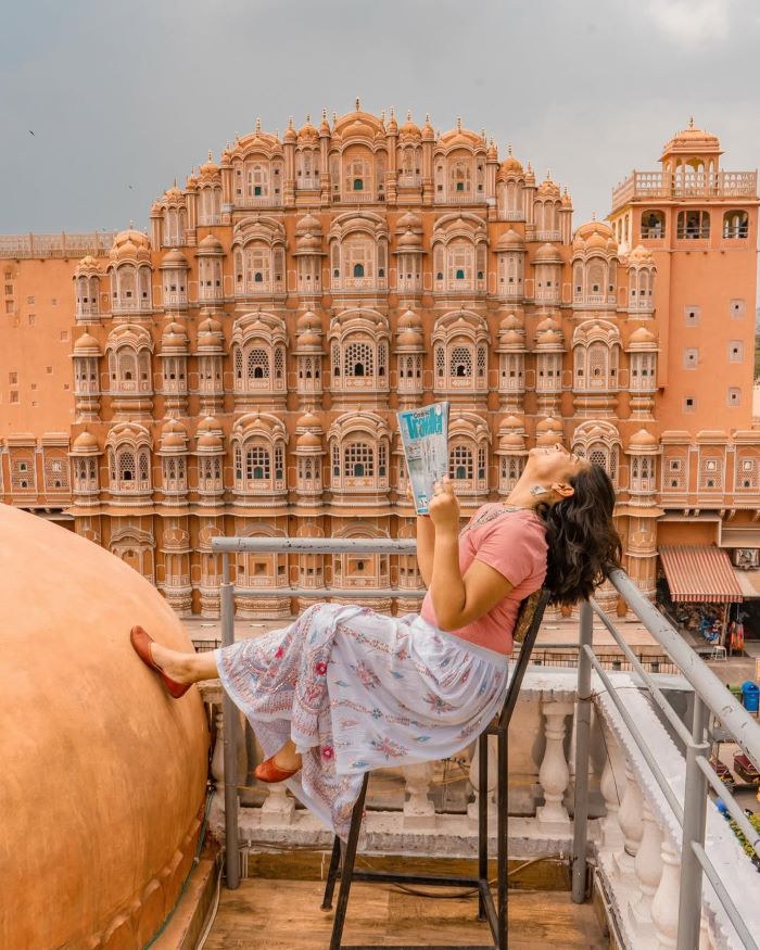 Chụp ảnh với khung cảnh đẹp ở Ấn Độ - Cung điện Gió Hawa Mahal