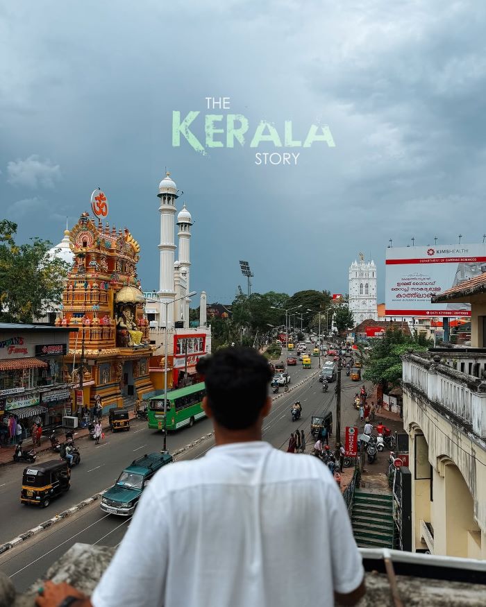 Khung cảnh Kerala nhìn từ trên cao khá nhộn nhịp