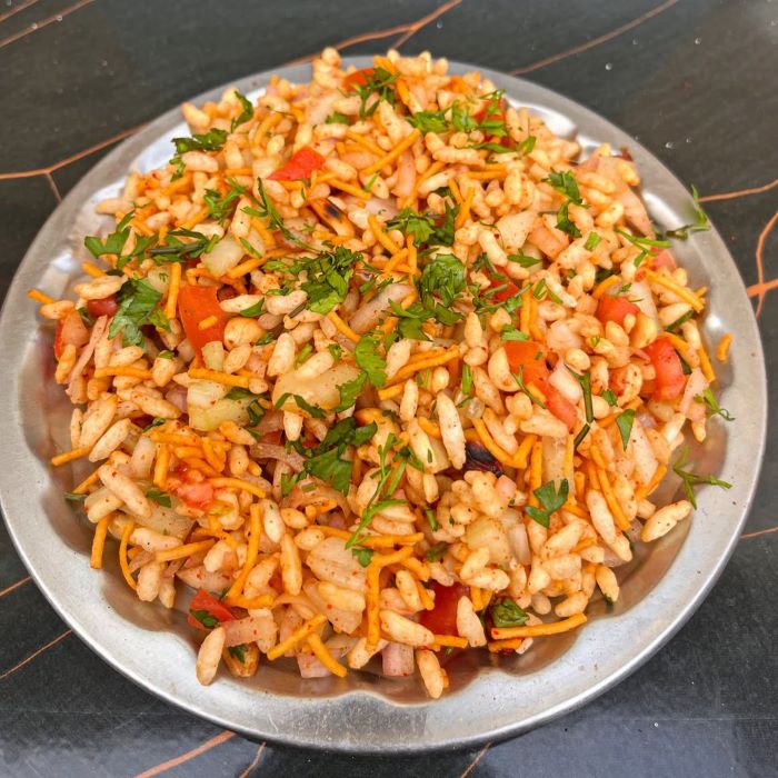 Bánh gạo phồng Bhel Puri hấp dẫn, thơm ngon